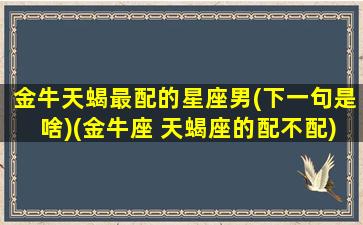 金牛天蝎最配的星座男(下一句是啥)(金牛座 天蝎座的配不配)